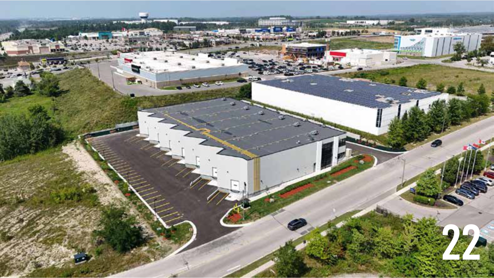 PCIG 位于安大略省 Aurora 的建成工业项目航拍